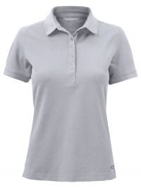 Hellgraues Damen Poloshirt von Cutter & Buck mit UV-Schutz und femininer Schnittführung